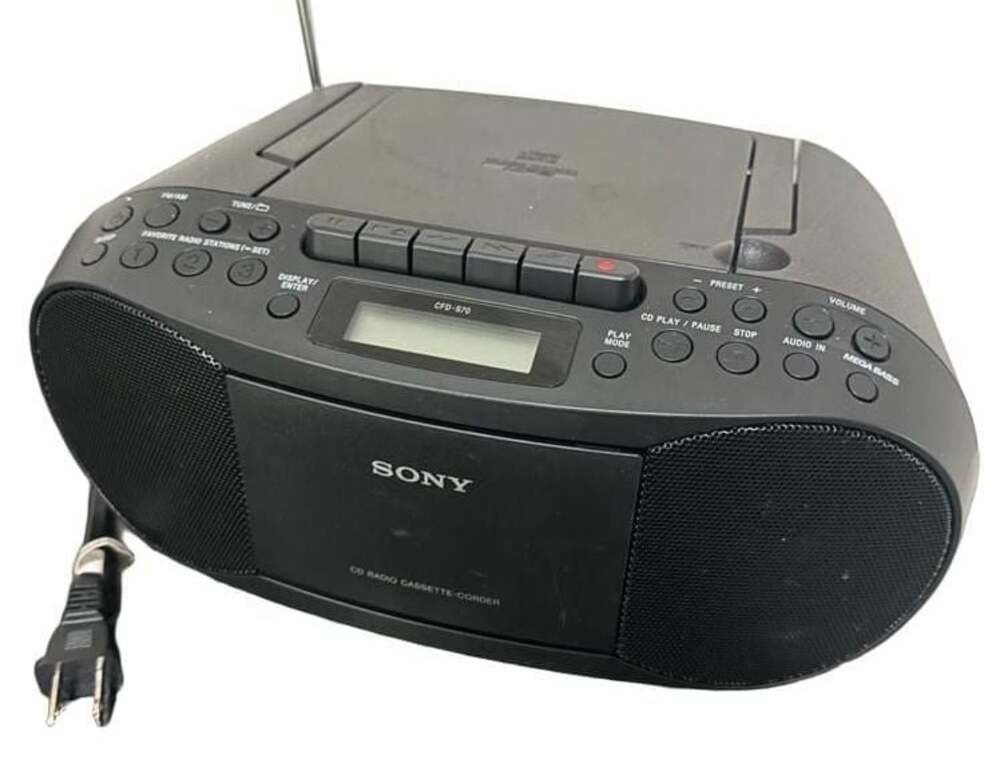 Sony CFD-S70 Portable CD/Cassette with AM/FM Radio Tested works great!